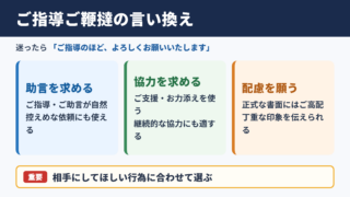 ご指導ご鞭撻の言い換え一覧表