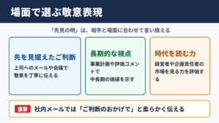 「先見の明」の言い換え一覧表とシーン別の使い分け