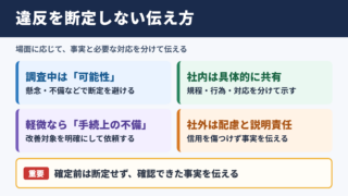 コンプライアンス違反の言い換え一覧と使い分け