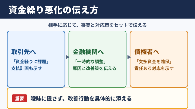 資金繰り悪化の言い換え一覧表とシーン別の使い分け