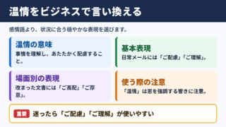温情の言い換え一覧表とビジネスでの基本表現