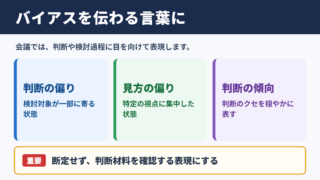 バイアスの言い換え一覧表
