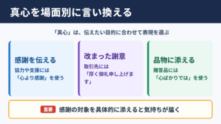 「真心」の言い換え一覧表とシーン別の使い分け