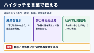 ハイタッチの言い換え一覧表