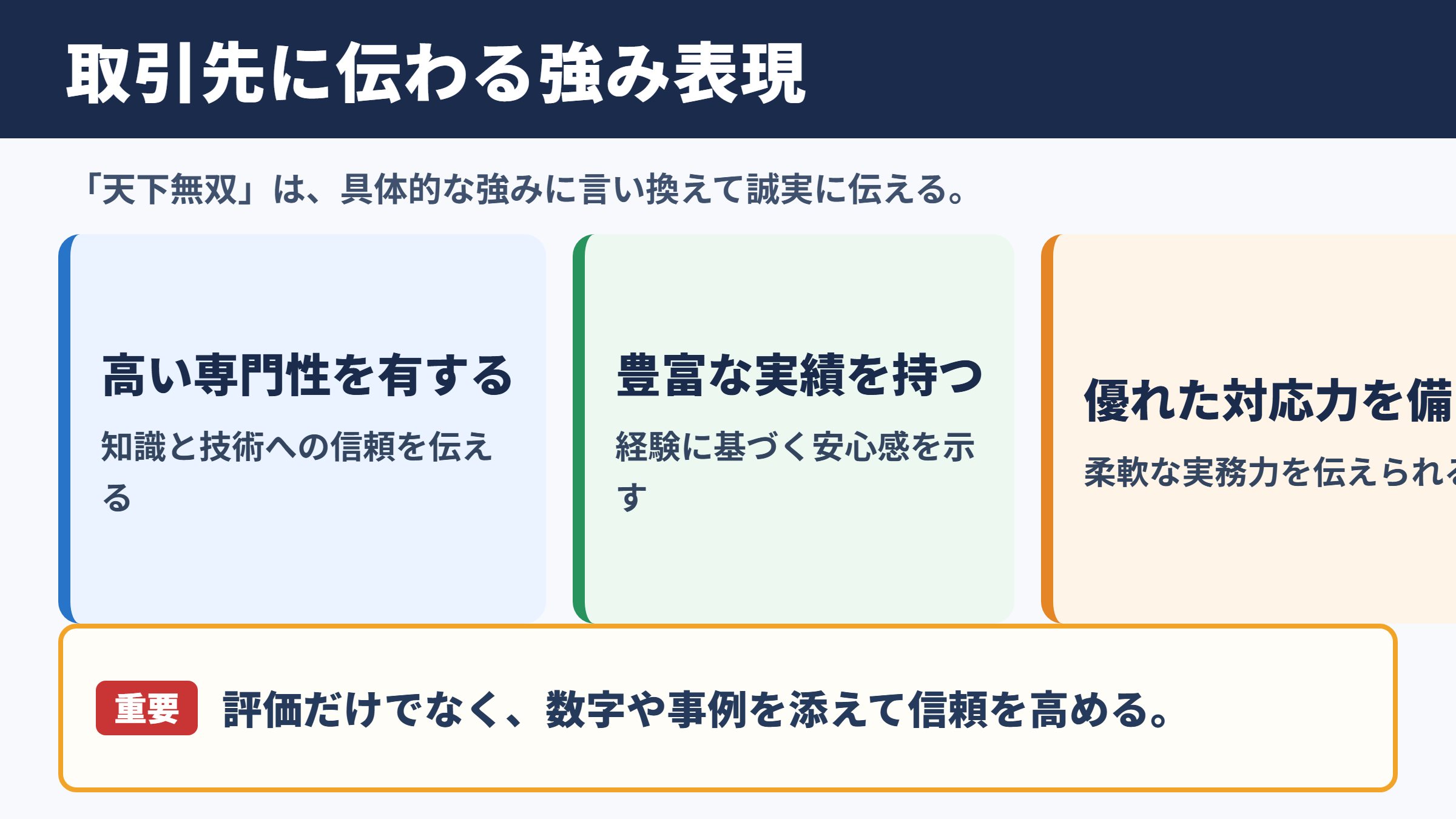 天下無双の言い換え一覧表と場面別の表現