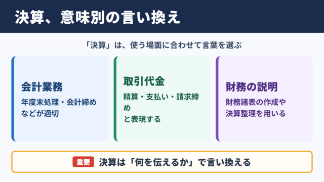 決算の言い換え一覧表