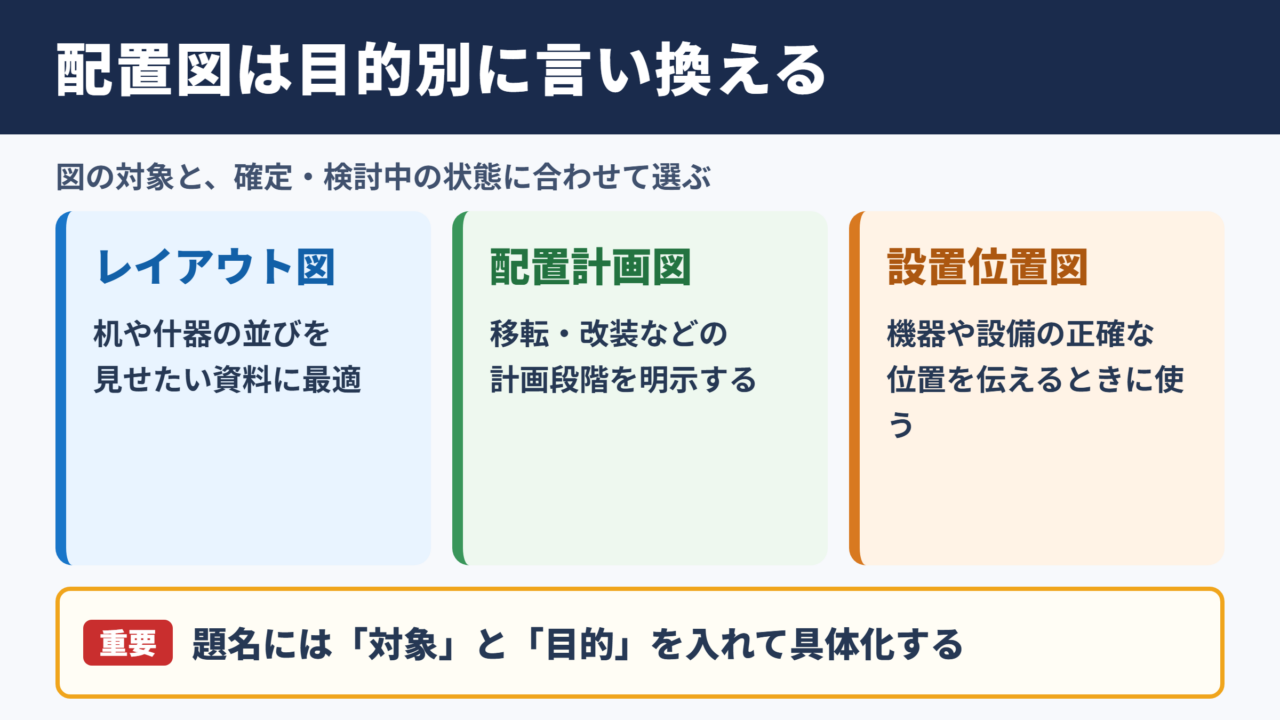 「配置図」の言い換え一覧をシーン別に解説