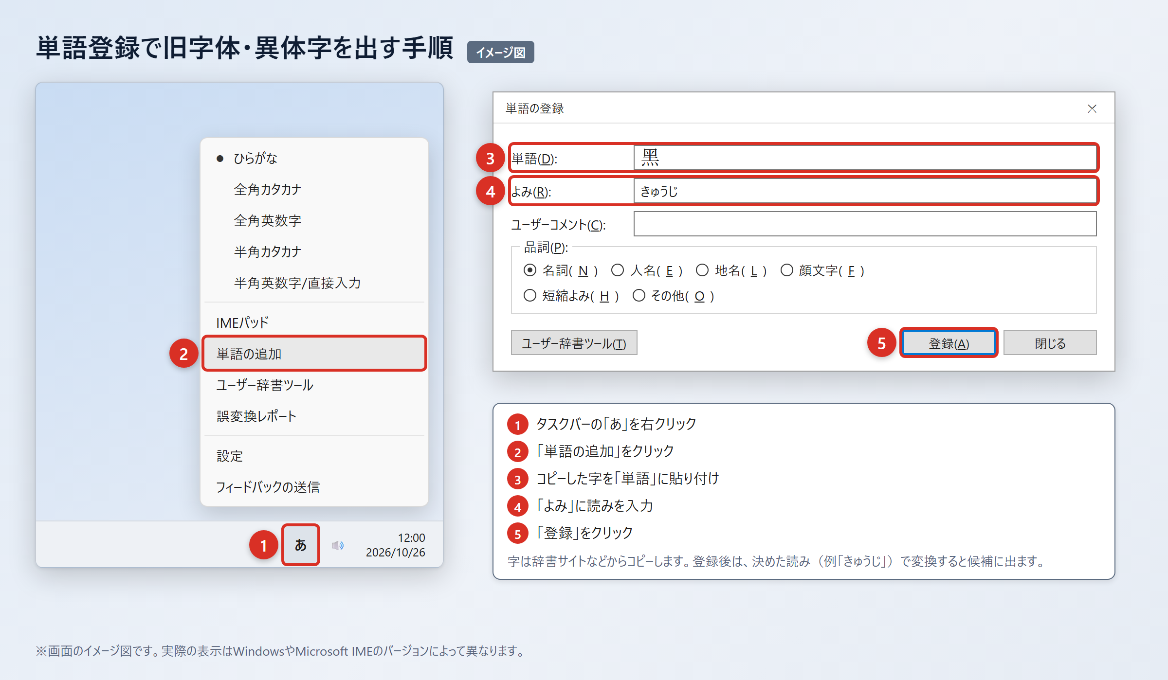 単語登録で出す方法